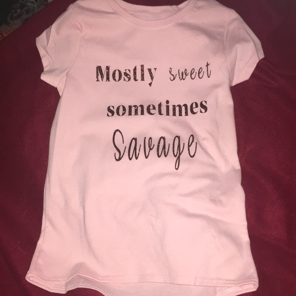 🎉HOST PICK🎉Girls glitter sassy quote shirt NWOT